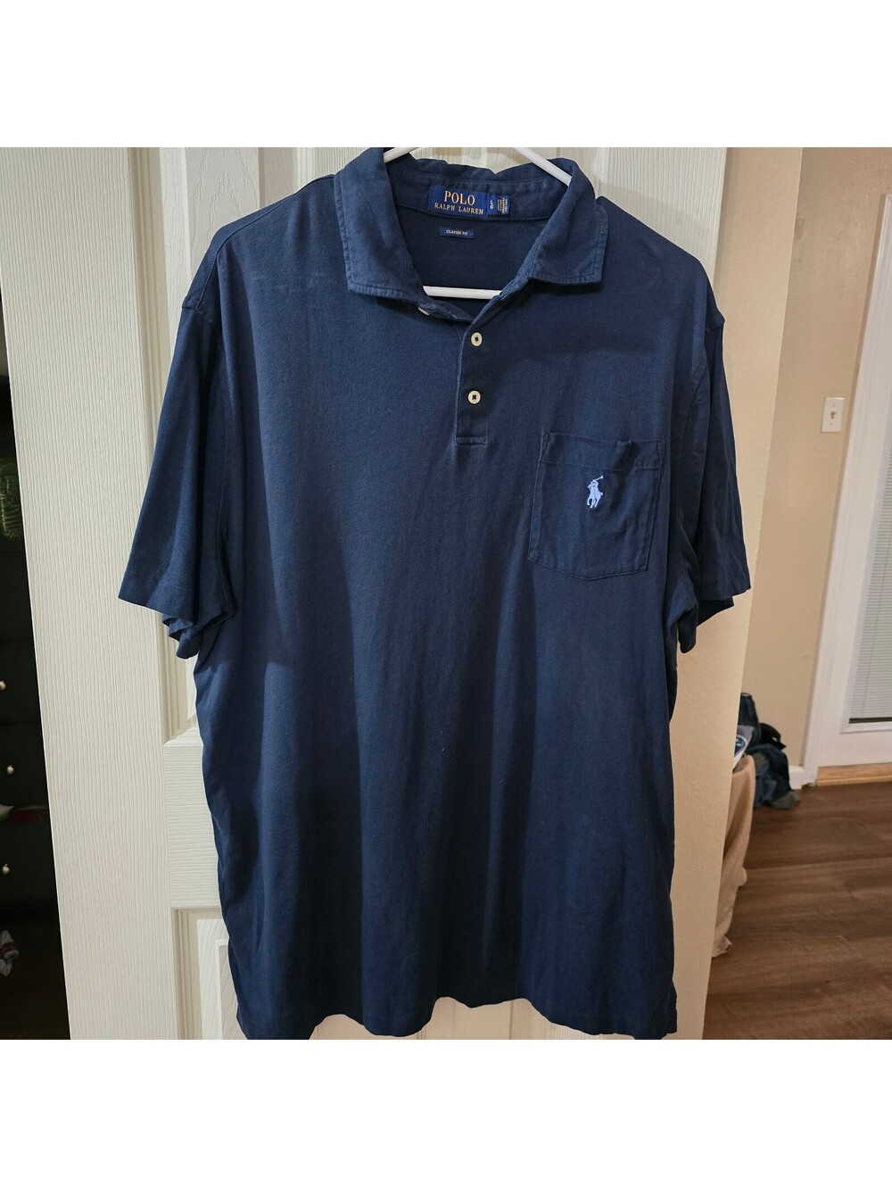 Polo Ralph Lauren Men’s Navy Polo Shirt – Large